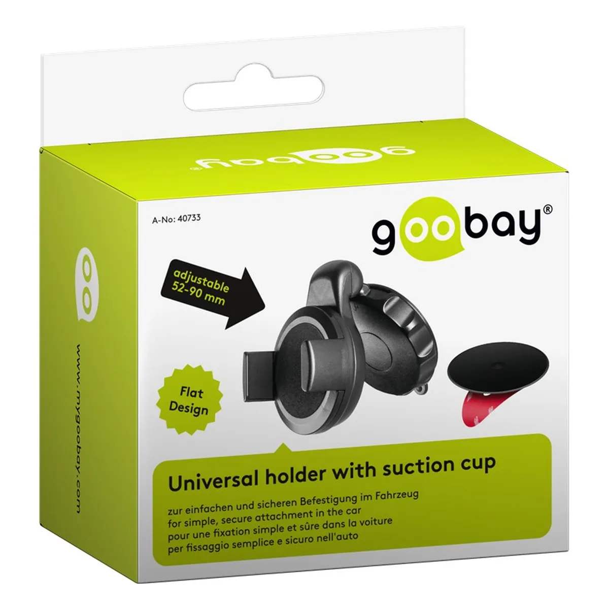 Goobay Saugnapf Smartphone KfZ-Halterung Slim