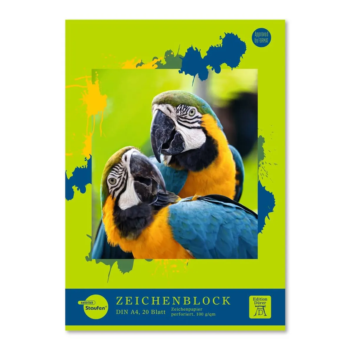 Edition Dürer Zeichenblock perforiert - A4, 20 Blatt, 100g/qm, sortiert