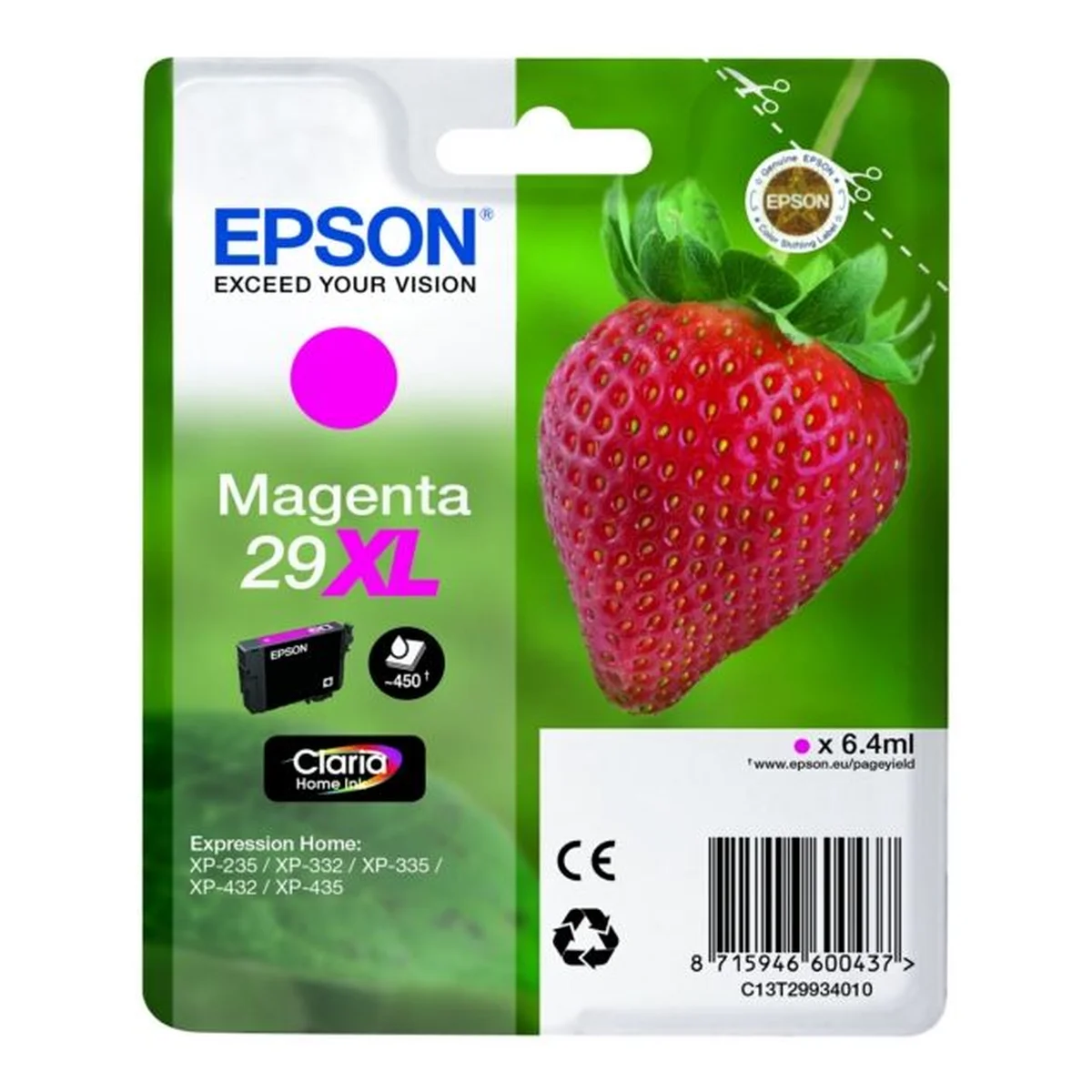 Druckerpatrone Epson 29XL magenta 6,4 ml | 450 Seiten (C13T29934010)