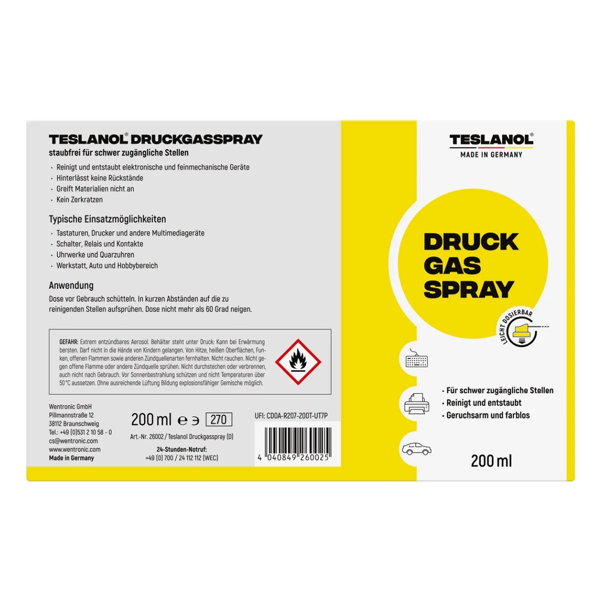 Teslanol Druck-Gas-Spray (D)