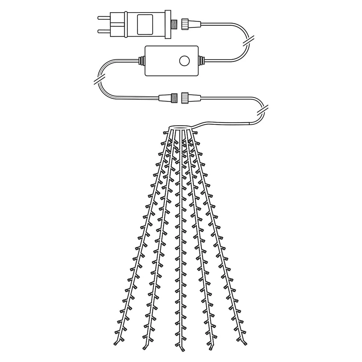 Nedis Smarte LED Tannenbaum-Lichterkette, 200 LEDs Nedis Smarte LED Tannenbaum-Lichterkette, 200 LEDs