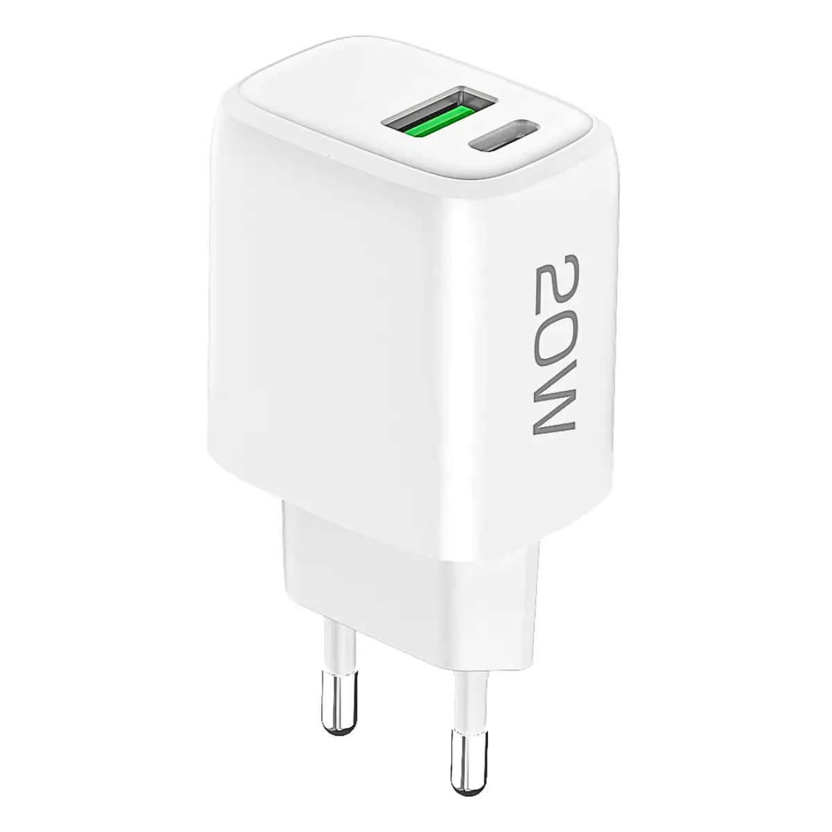 Fontastic Netzteil Ovin, USB-A FC3 + Typ-C PD20W weiß