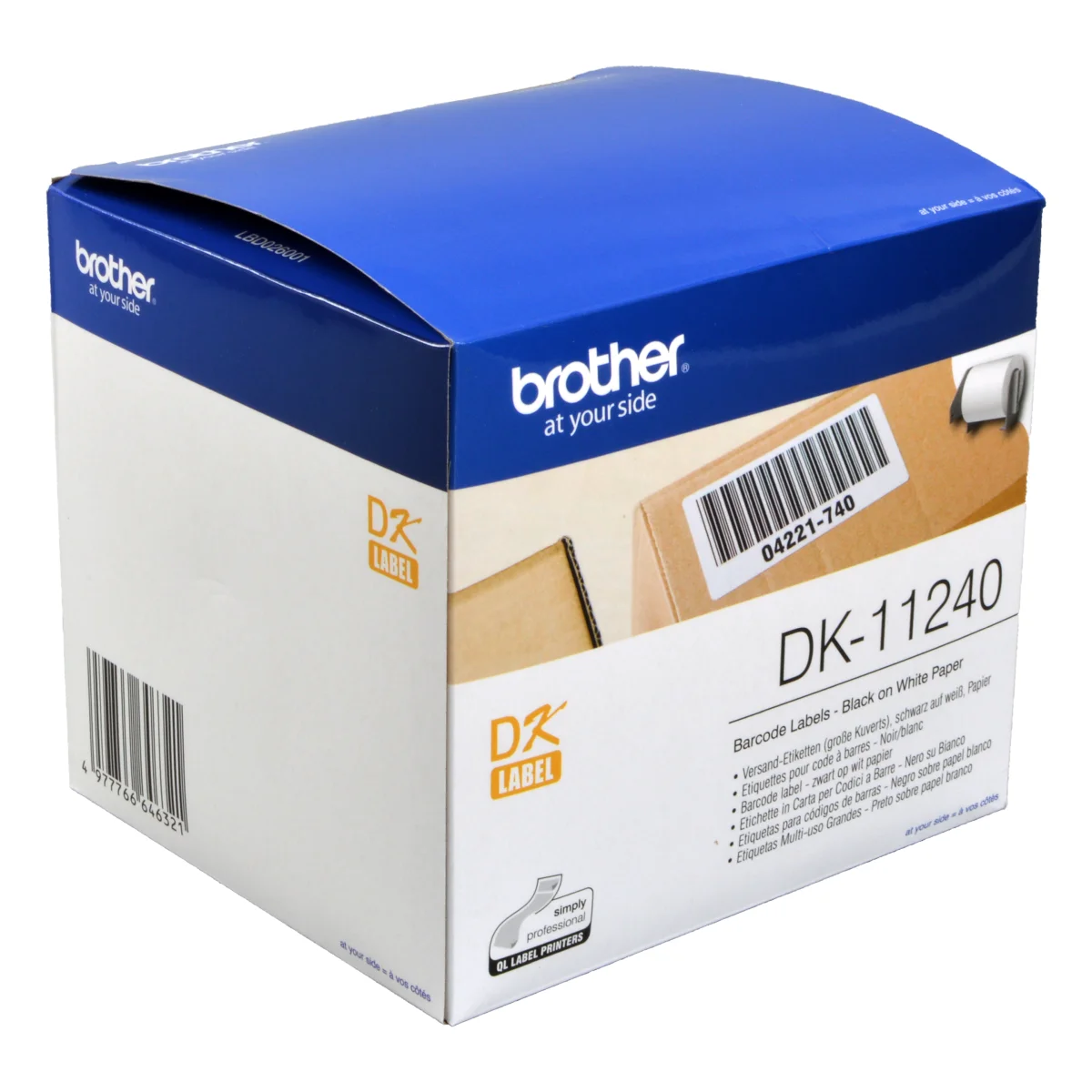 Brother PT Etiketten DK11240  weiss  102x51mm  600 St. Rolle