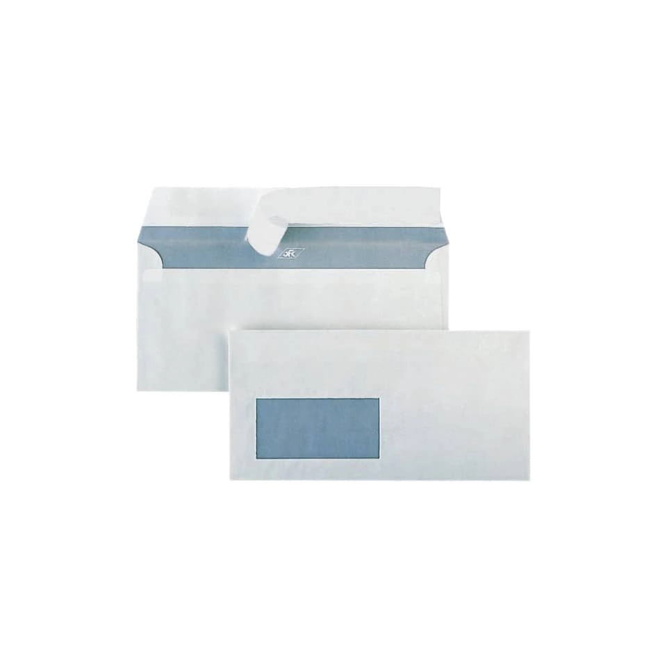 Elepa - rössler kuvert Briefumschläge DIN lang (220x110 mm), mit Fenster, selbstklebend, 72 g/qm, 25 Stück