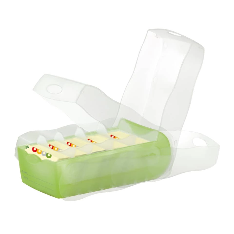 HAN Karteibox CROCO - A7 quer, für 900 Karten,  grün-transluzent
