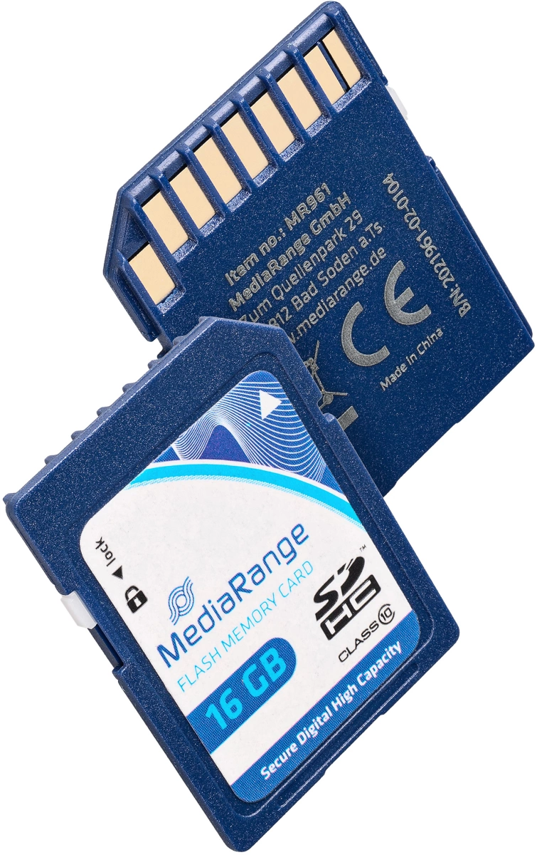 MediaRange SDHC Speicherkarte, Klasse 10, 16GB