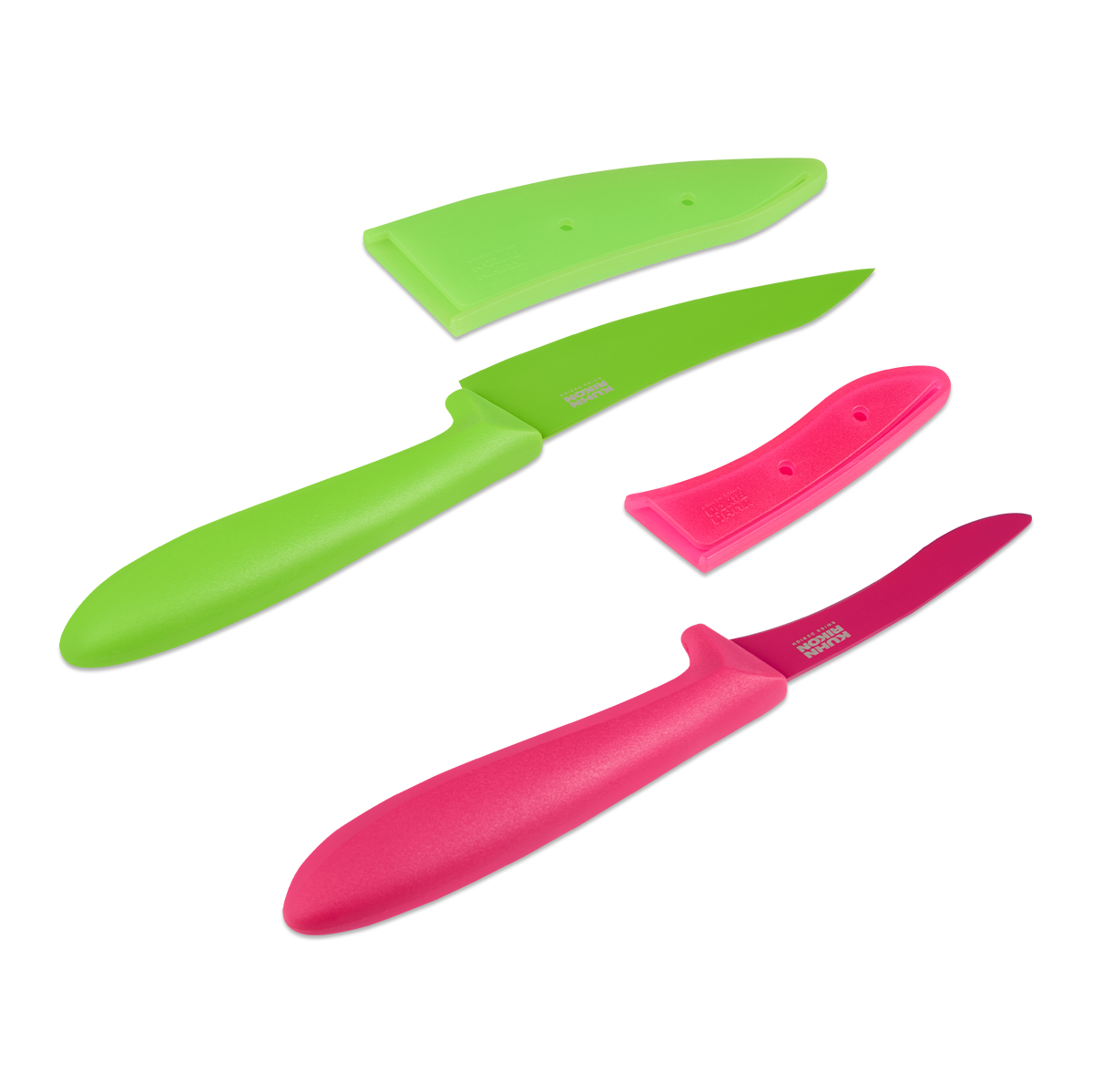 KUHN RIKON COLORI®V Gemüsemesser 100 mm, grün & Schälmesser, pink