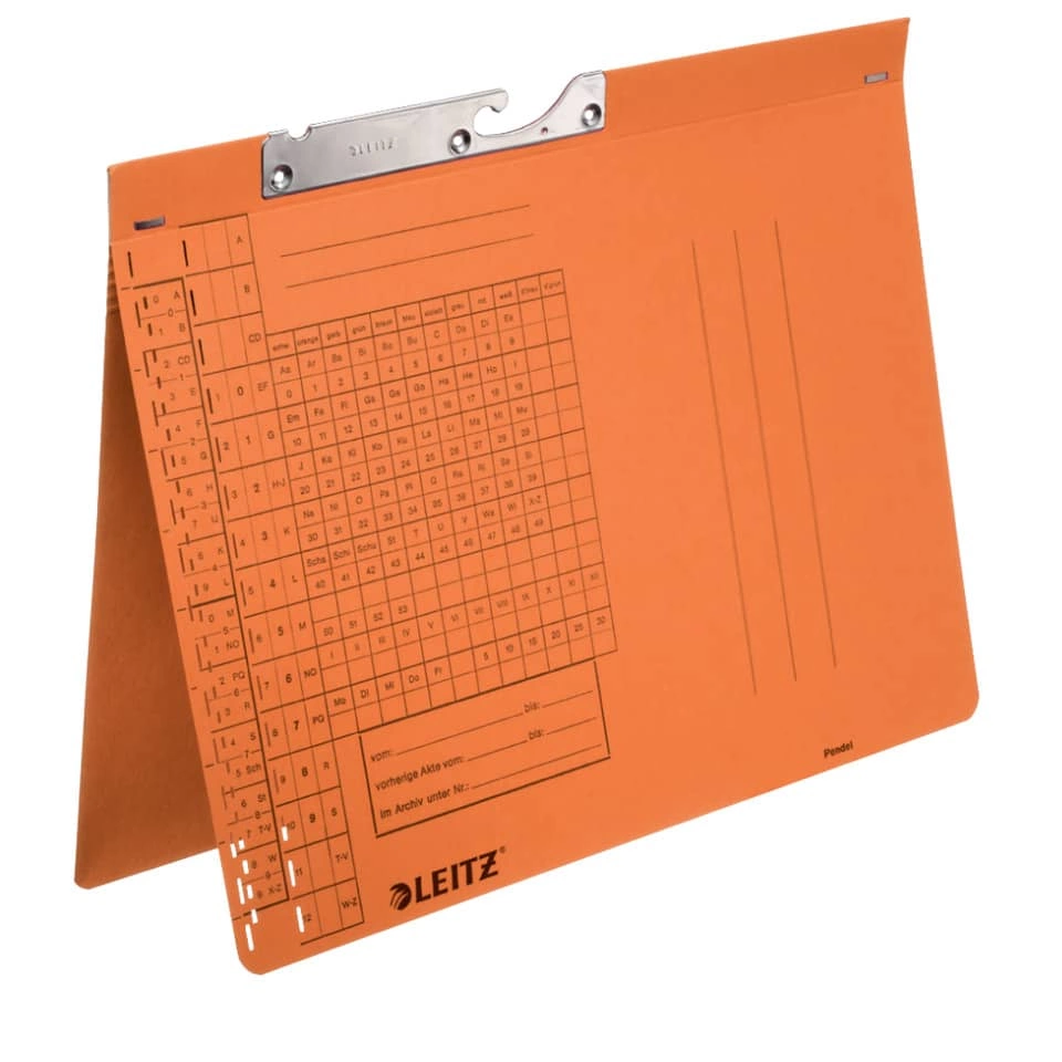 Leitz Pendelhefter Combi - A4, Manilakarton (RC), orange, Amtsheftung