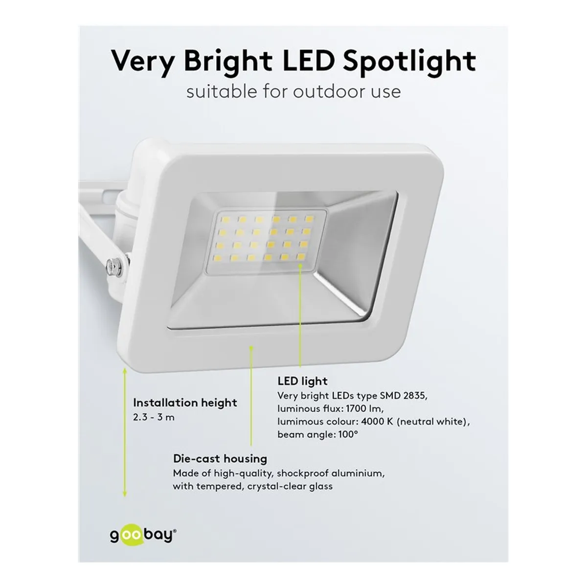 Goobay LED-Außenstrahler, 20 W