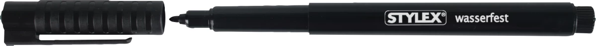 Stylex Folienschreiber, schwarz, wasserfest