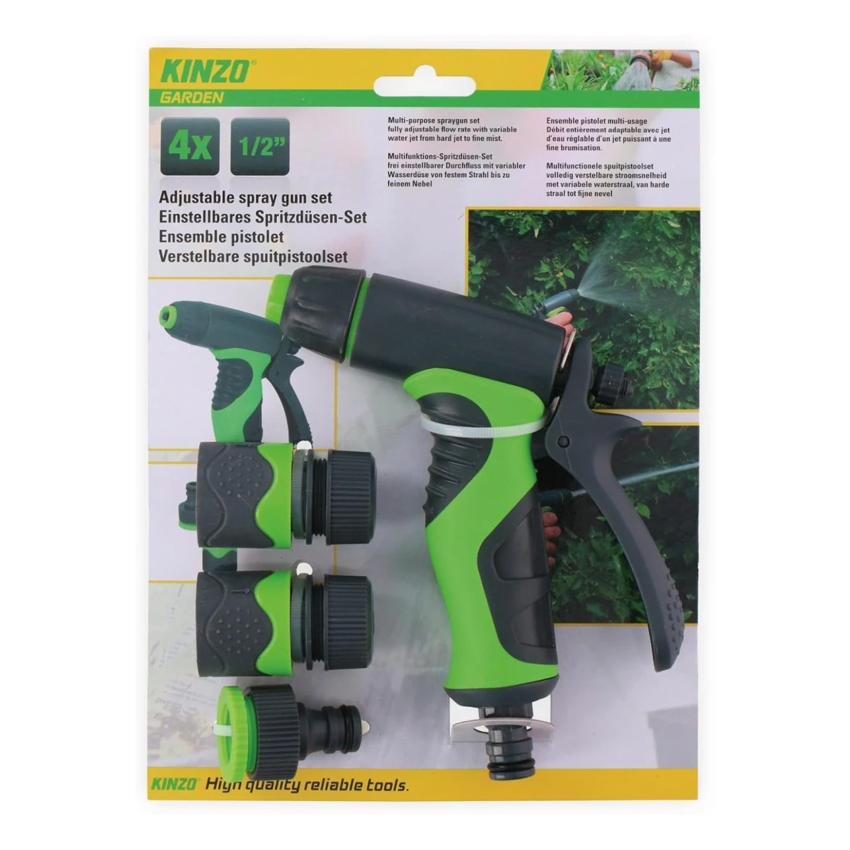 Kinzo Bewässerungssatz mit Pistole 4-tlg.