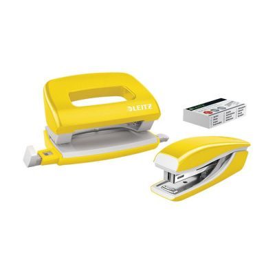5561 Set Mini Locher Heftgerät NeXXt WOW - gelb metallic