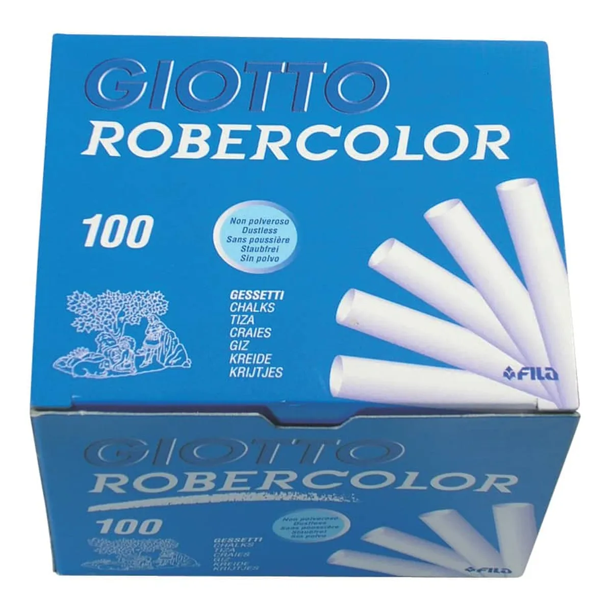 ROBERCOLOR Tafelkreide Robercolor - rund, weiß, 100 Stück
