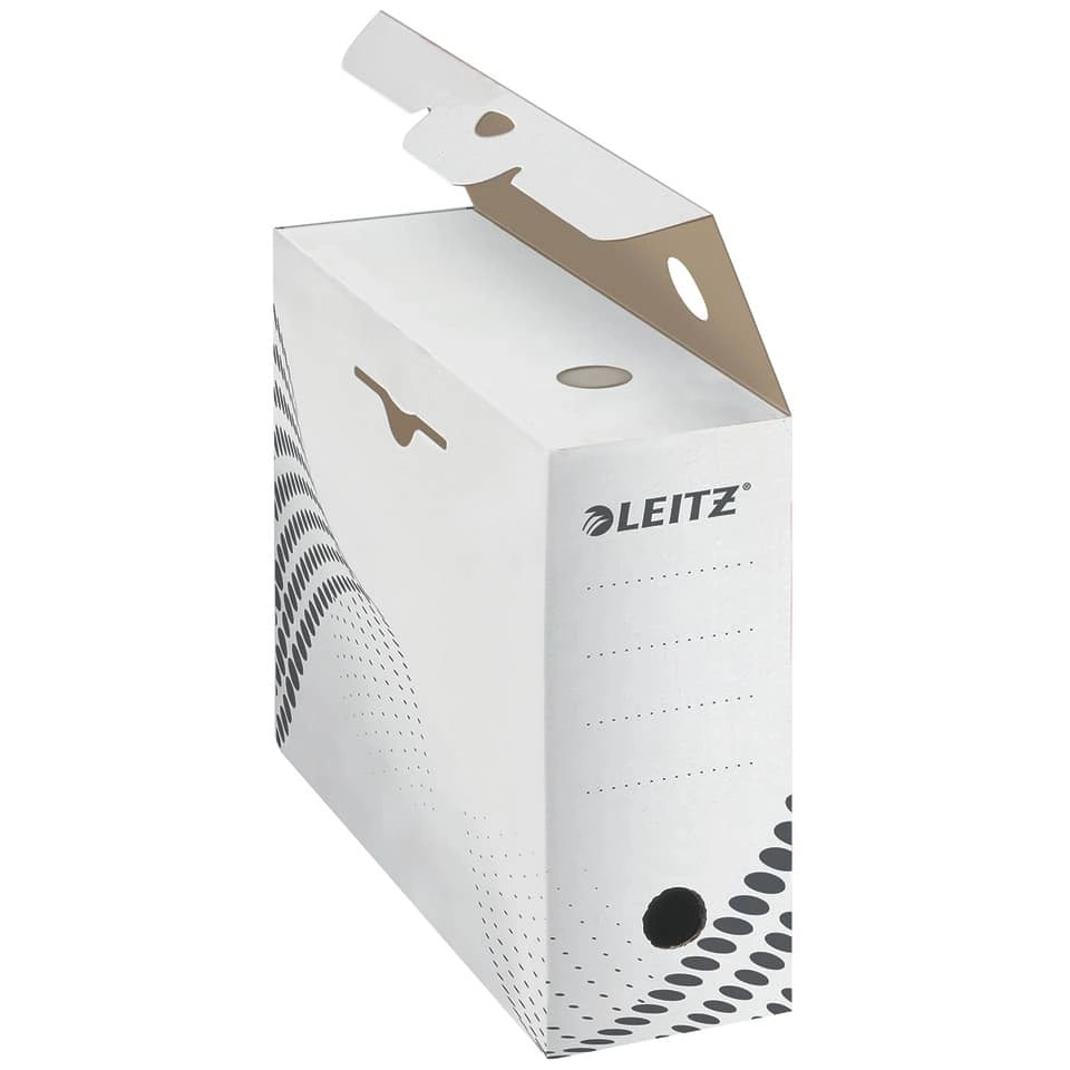LEITZ Archivbox easyboxx - A4, 100 mm, Wellpappe (RC), weiß