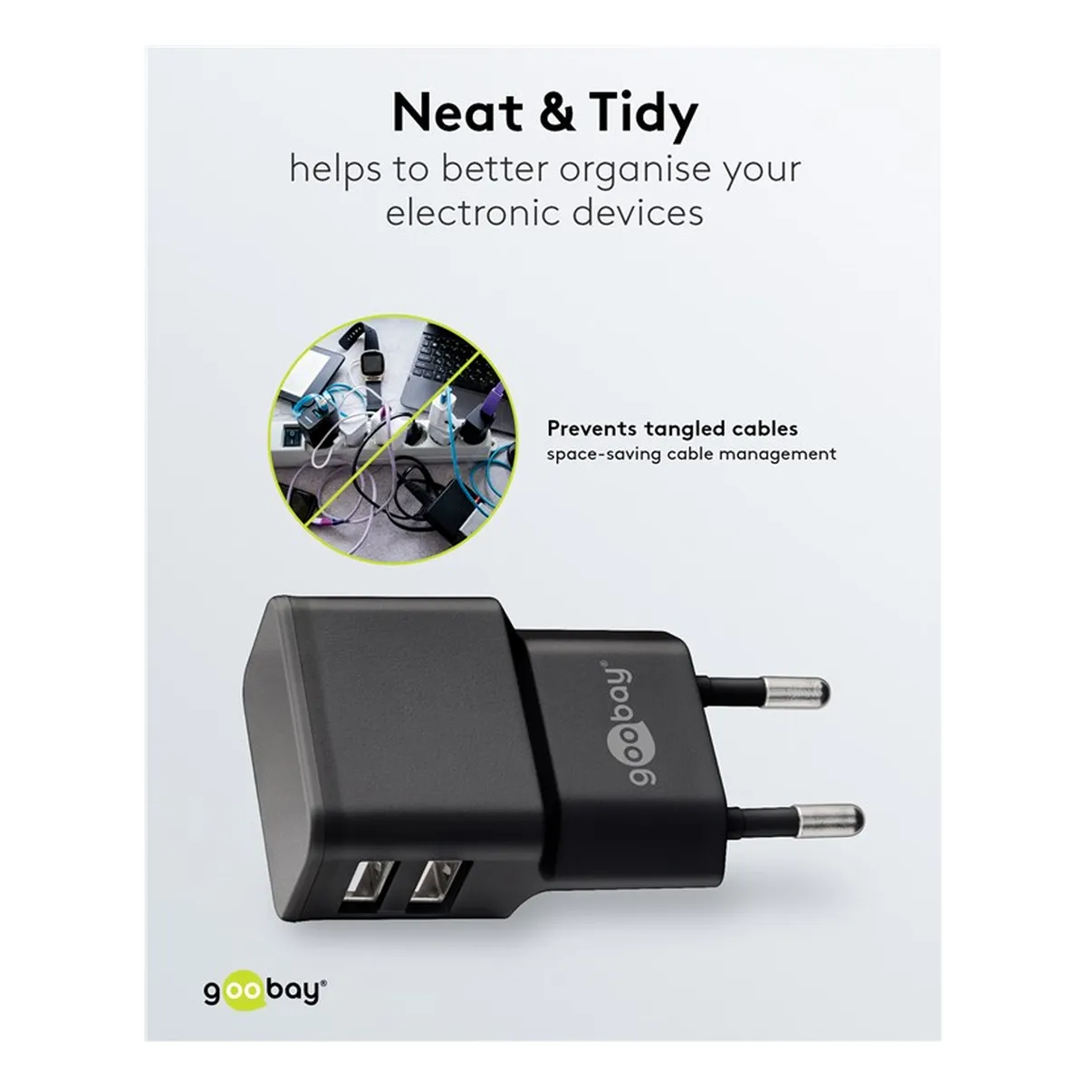 Goobay Dual USB-Ladegerät 2,4 A