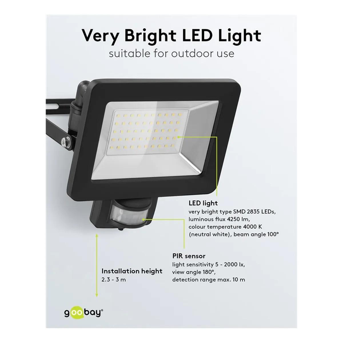 Goobay LED-Außenstrahler, 20 W