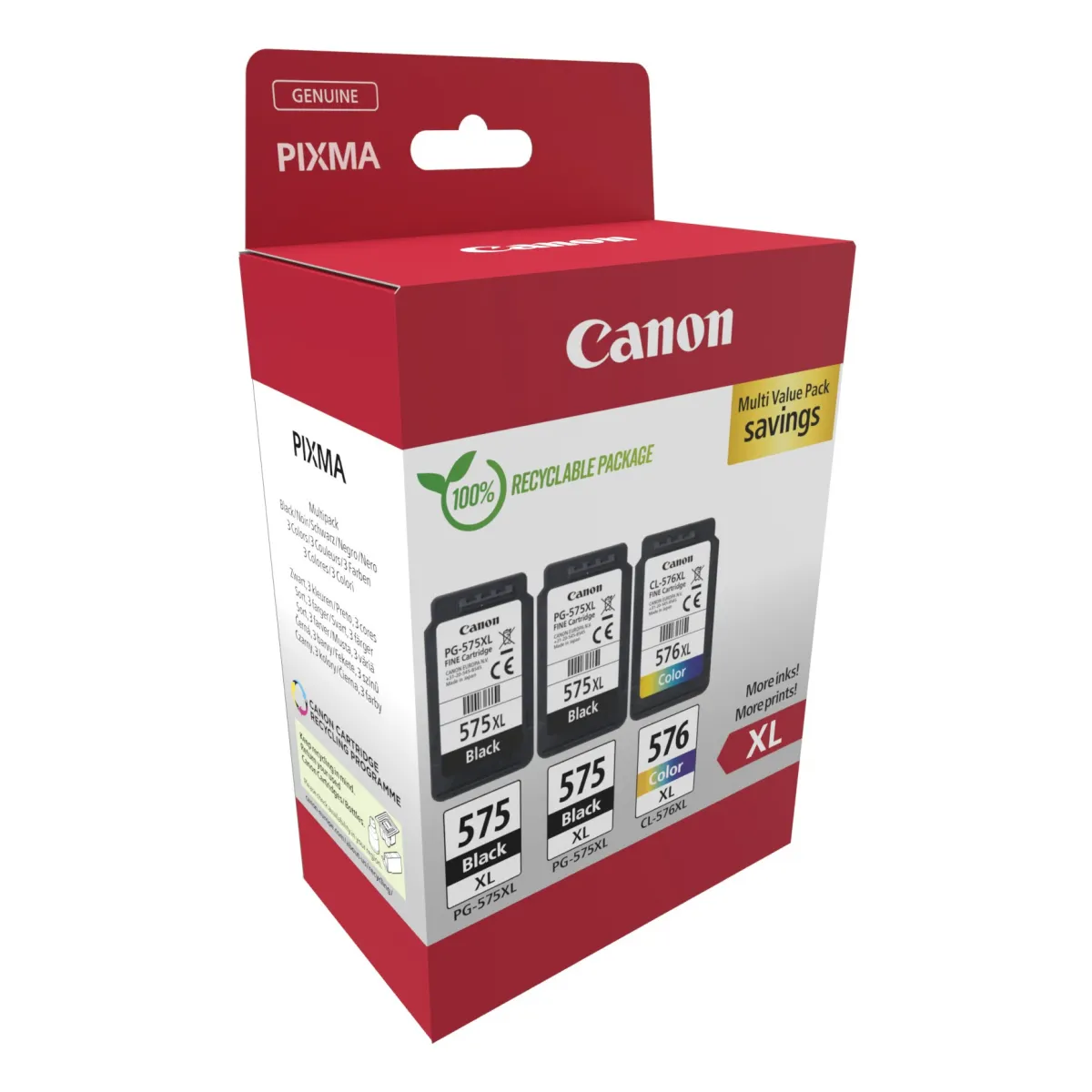Canon Multipack 'PG-575XL+CL-576XL' 2x schwarz +1x farbig