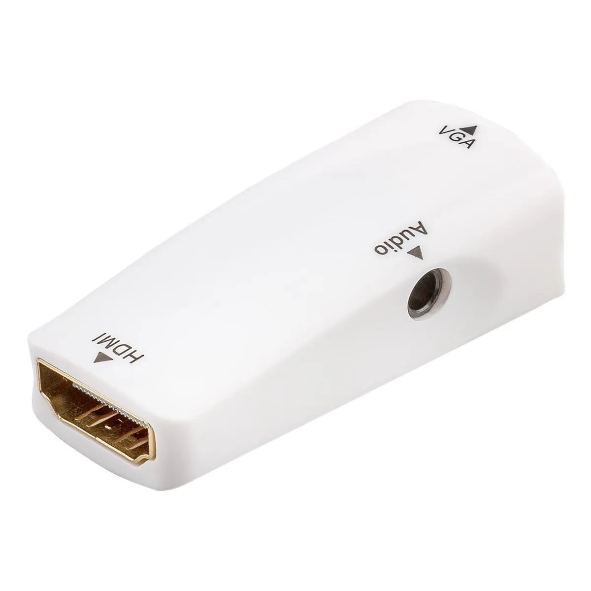 Goobay Kompakter HDMI™/VGA Adapter inkl. Audio, vergoldet