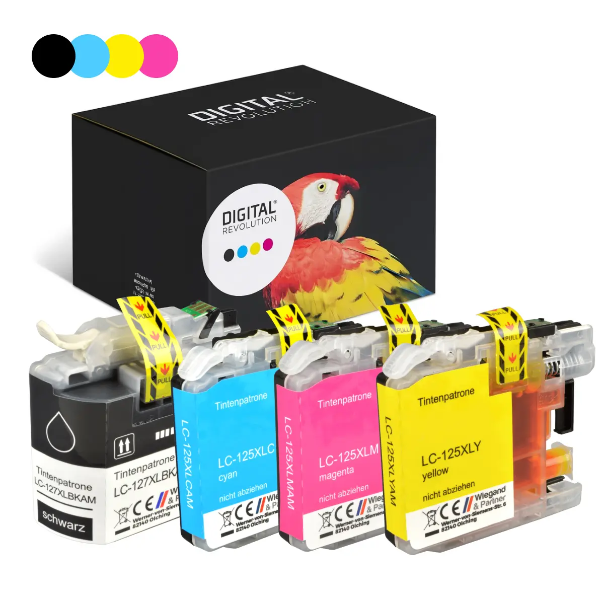 Brother LC-125 / 127 - alternative Patrone MultiPack 'schwarz cyan magenta gelb' 71,6 ml | 5.600 Seiten - Digital Revolution Brother LC-125 / 127 - alternative Patrone MultiPack 'schwarz cyan magenta gelb' 71,6 ml | 5.600 Seiten - Digital Revolution