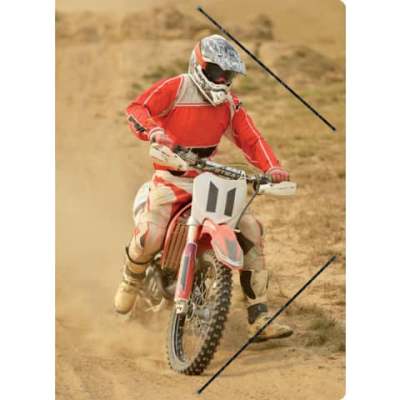 Zeichenmappe “Motocross“ - A4, mit Gummizugverschluss