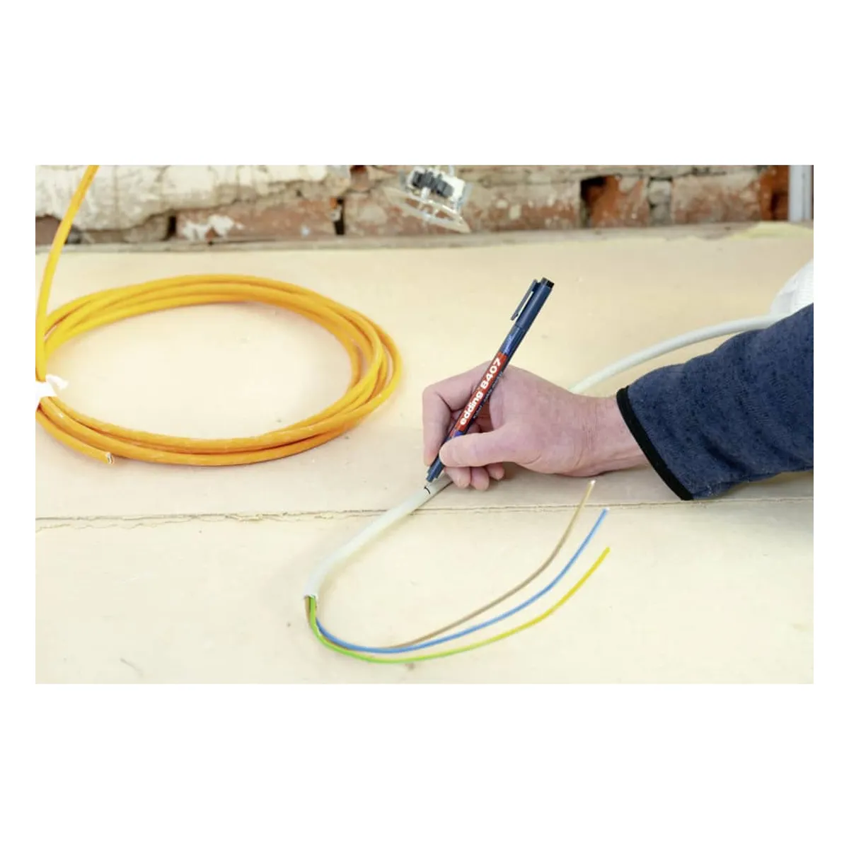 Edding 8407 Kabelmarker - 0,3 mm, permanent, 4er-Set sortiert