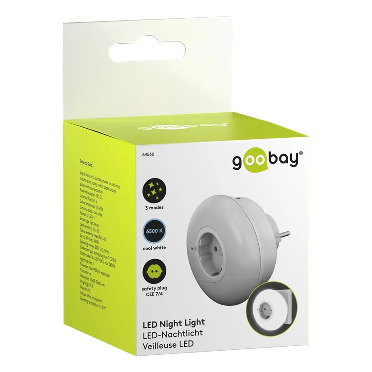 Goobay LED-Nachtlicht für die Steckdose