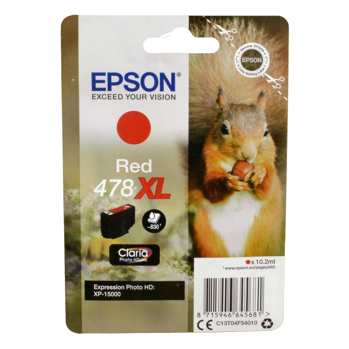 Epson Tinte C13T04F54010  Red 478XL  rot