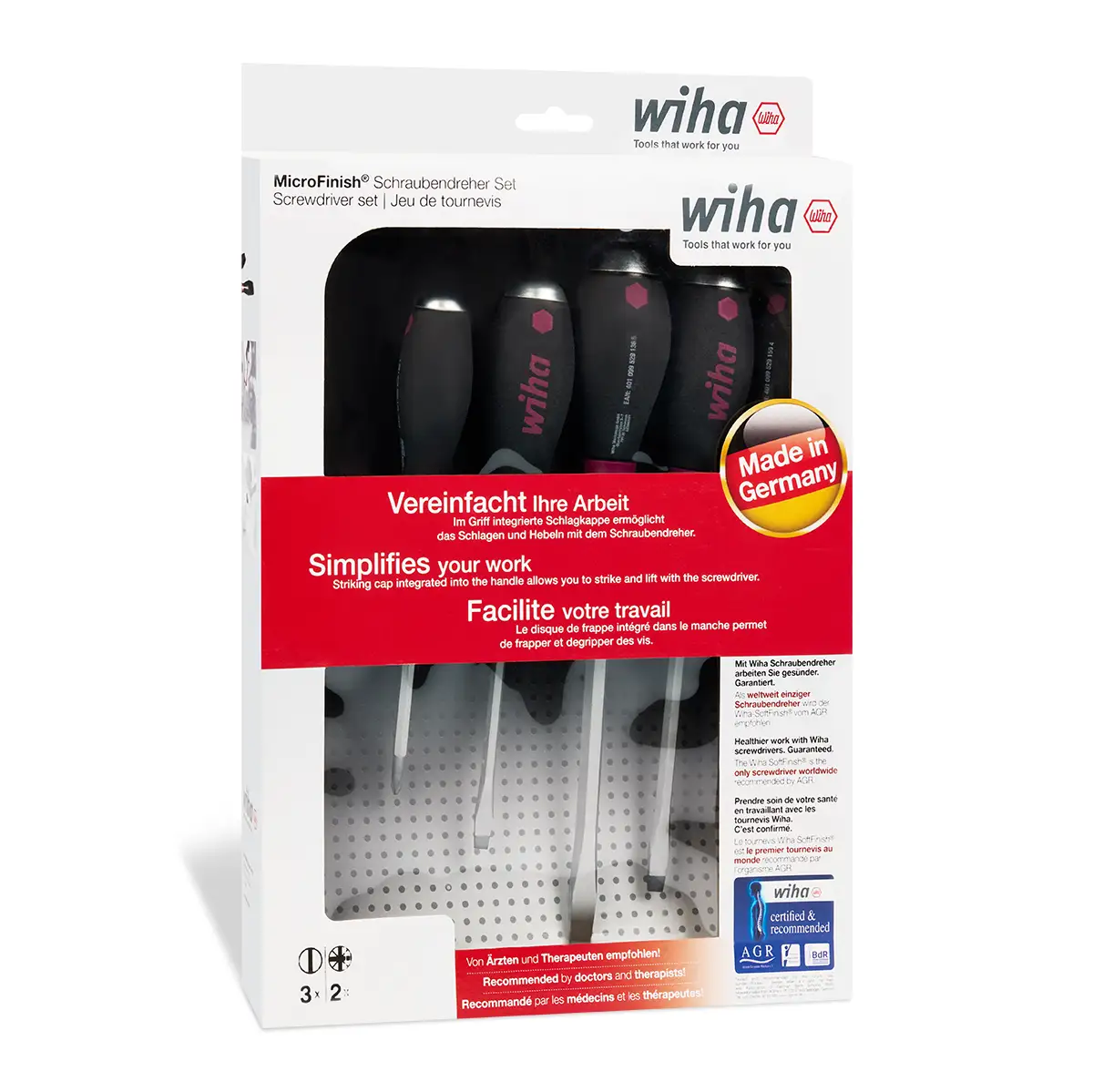 Wiha Schraubendreher Satz MicroFinish® 5 tlg. 