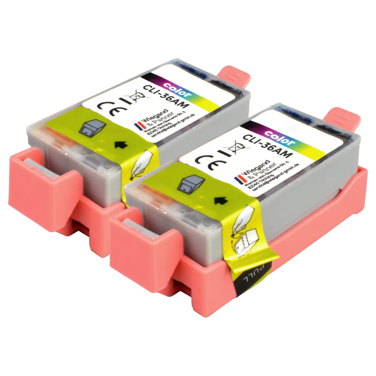 Canon CLI-36 - alternatives Patronen MultiPack 'farbig KCMY 2x 11,8 ml | 2x 250 Seiten - Digital Revolution