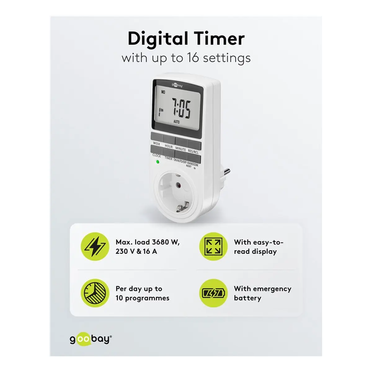 Goobay Digitale Zeitschaltuhr
