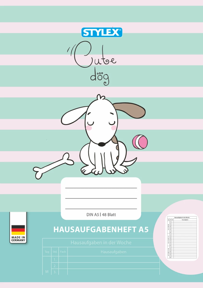 Stylex Hausaufgabenheft, DIN A5, 48 Blatt