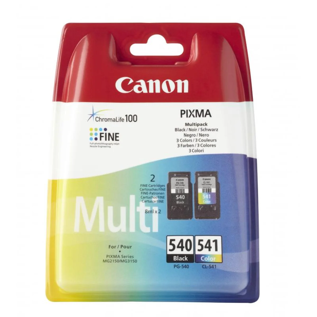 Druckerpatronen MultiPack Canon PG-540+CL-541 schwarz farbig 16 ml (5225B006)