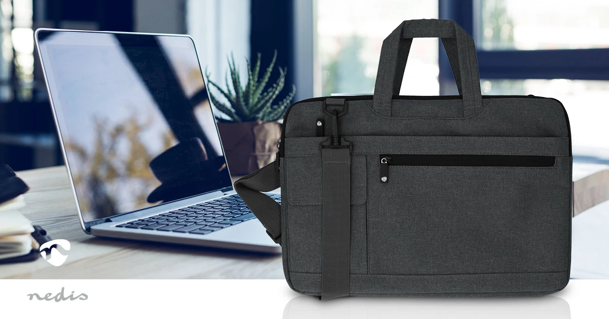 Nedis Notebook-Tasche 15-16“ Trageriemen anthrazit