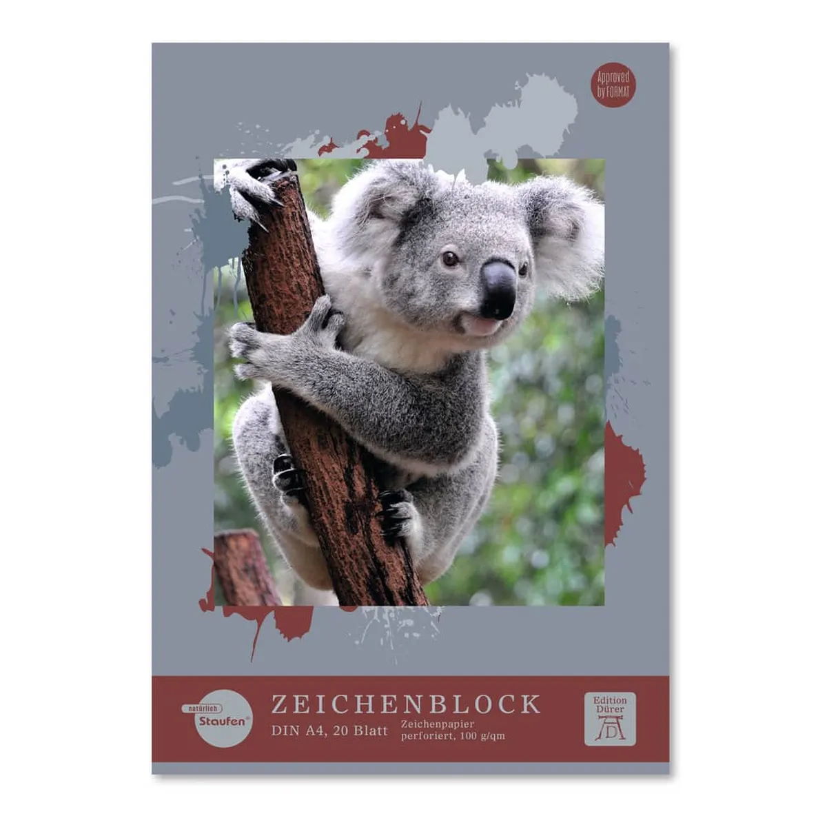 Edition Dürer Zeichenblock perforiert - A4, 20 Blatt, 100g/qm, sortiert