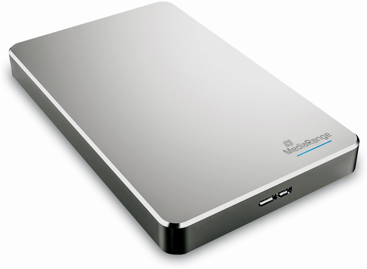 MediaRange externe USB 3.0 Festplatte, HDD, 2TB, silber