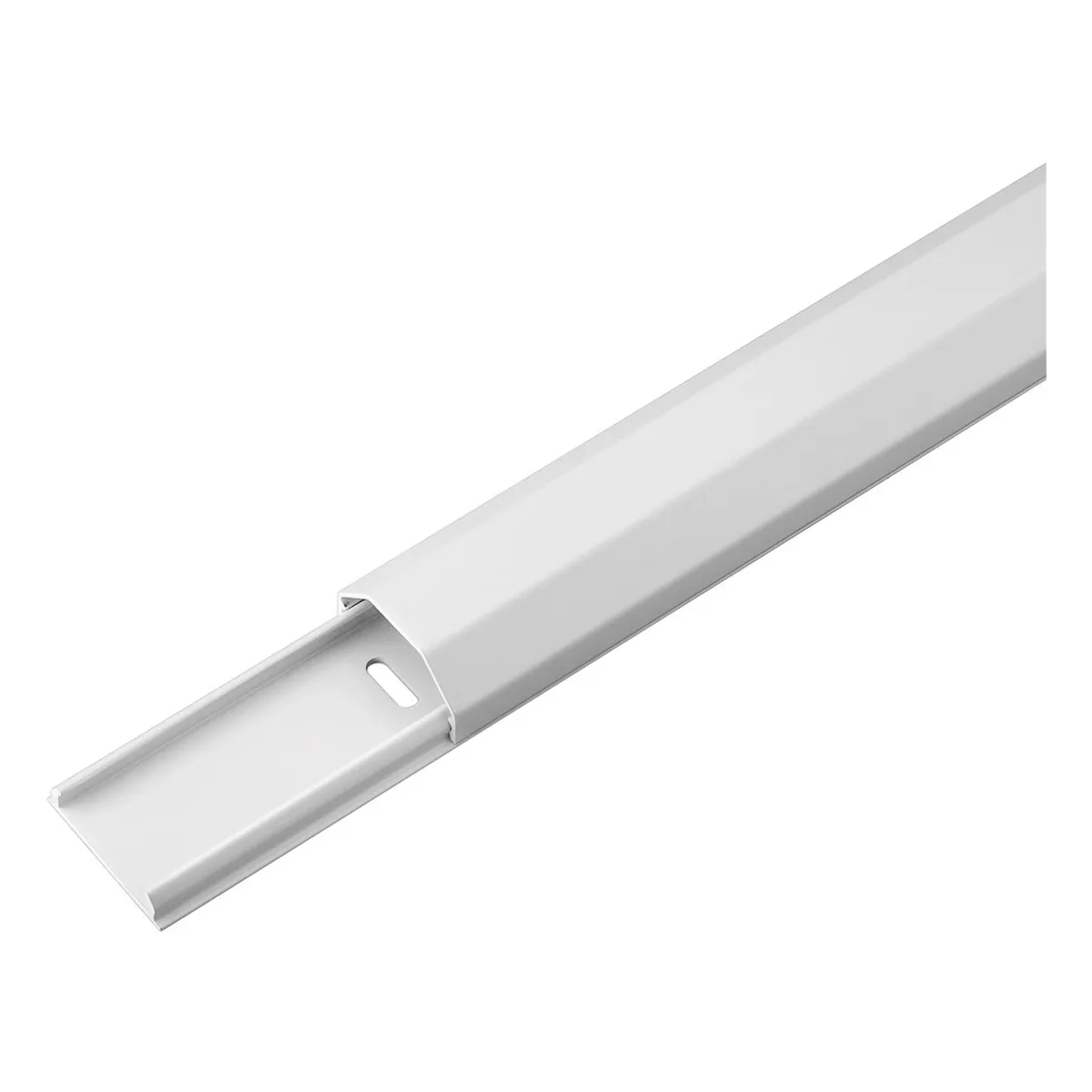 Goobay Halbrunder Aluminium-Kabelkanal 33 mm 1,1 m weiß