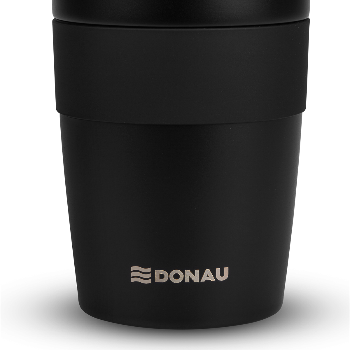 DONAU Thermobecher - 350 ml, Edelstahl, schwarz