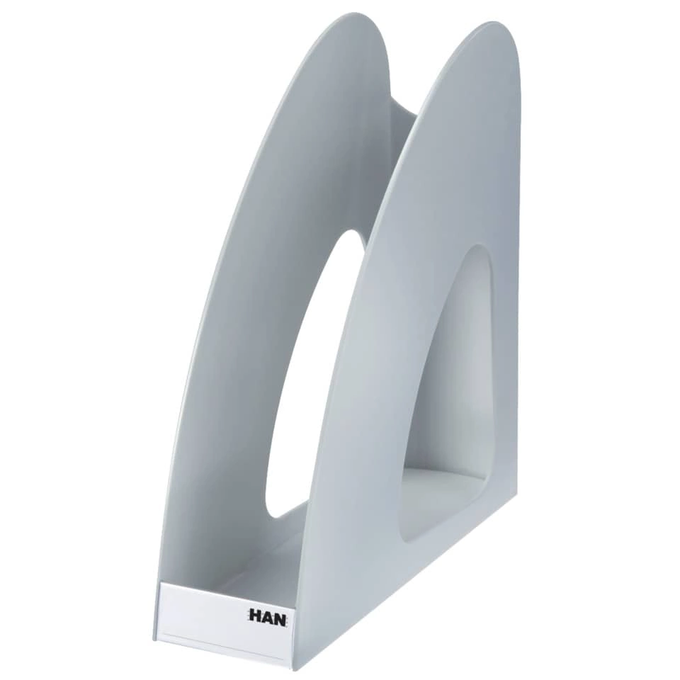 HAN Stehsammler TWIN - DIN A4/C4, standfest, modern, lichtgrau