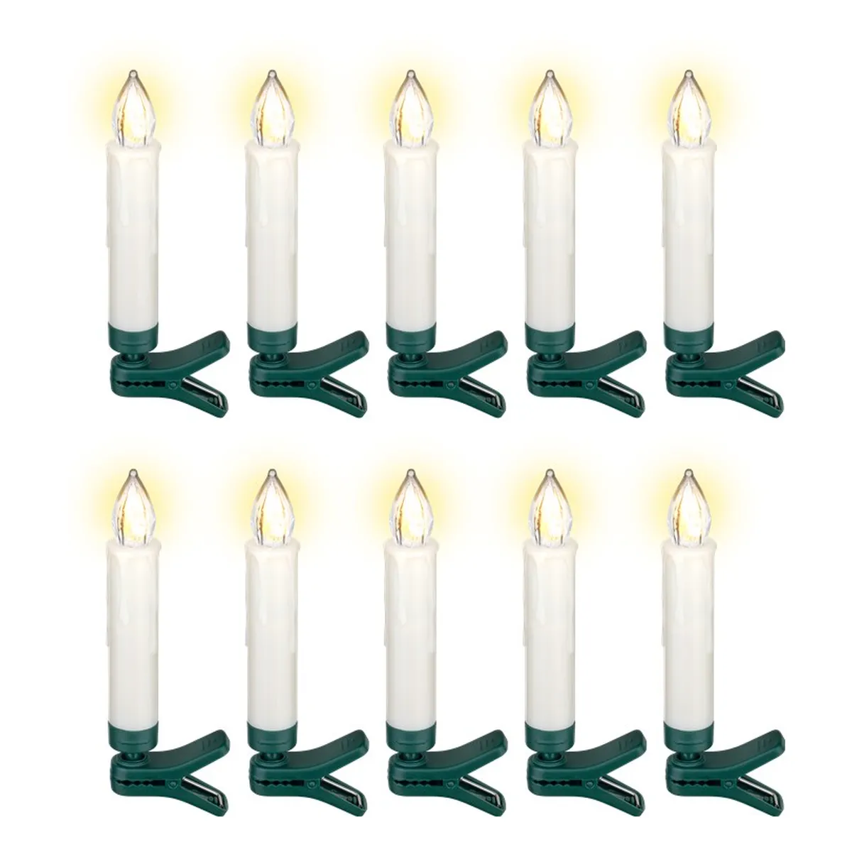 Goobay 10 kabellose LED-Weihnachtsbaumkerzen
