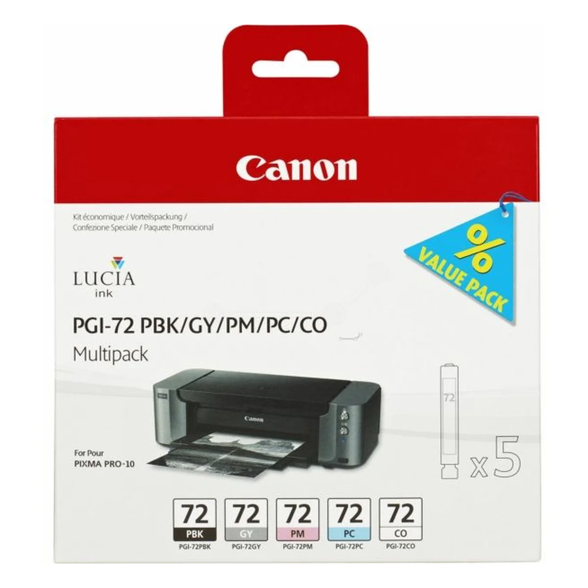 Druckerpatronen MultiPack Canon PGI-72 schwarz cyan magenta gelb foto (6403B007)