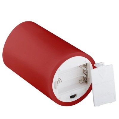 Goobay 4er Set LED-Echtwachs-Kerzen, rot