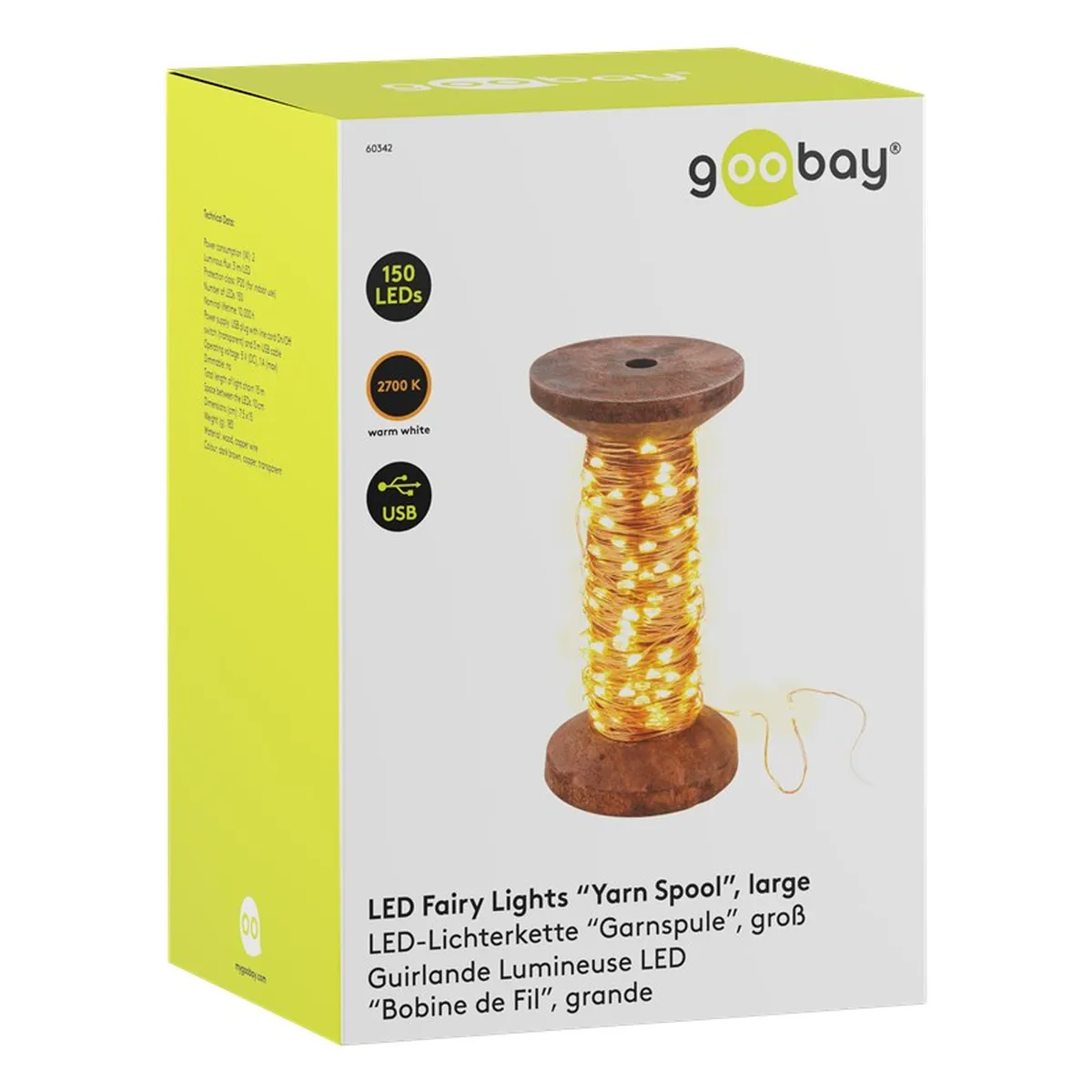 Goobay LED-Lichterkette “Garnspule“, groß