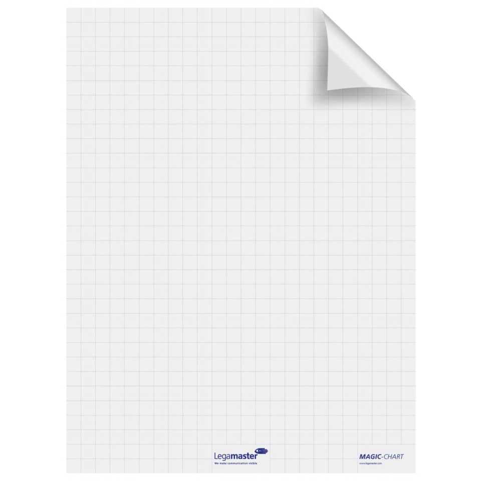 Legamaster Schreibfolie Magic-Chart flipchart - 60 x 80 cm, 25 Blatt, weiß, kariert
