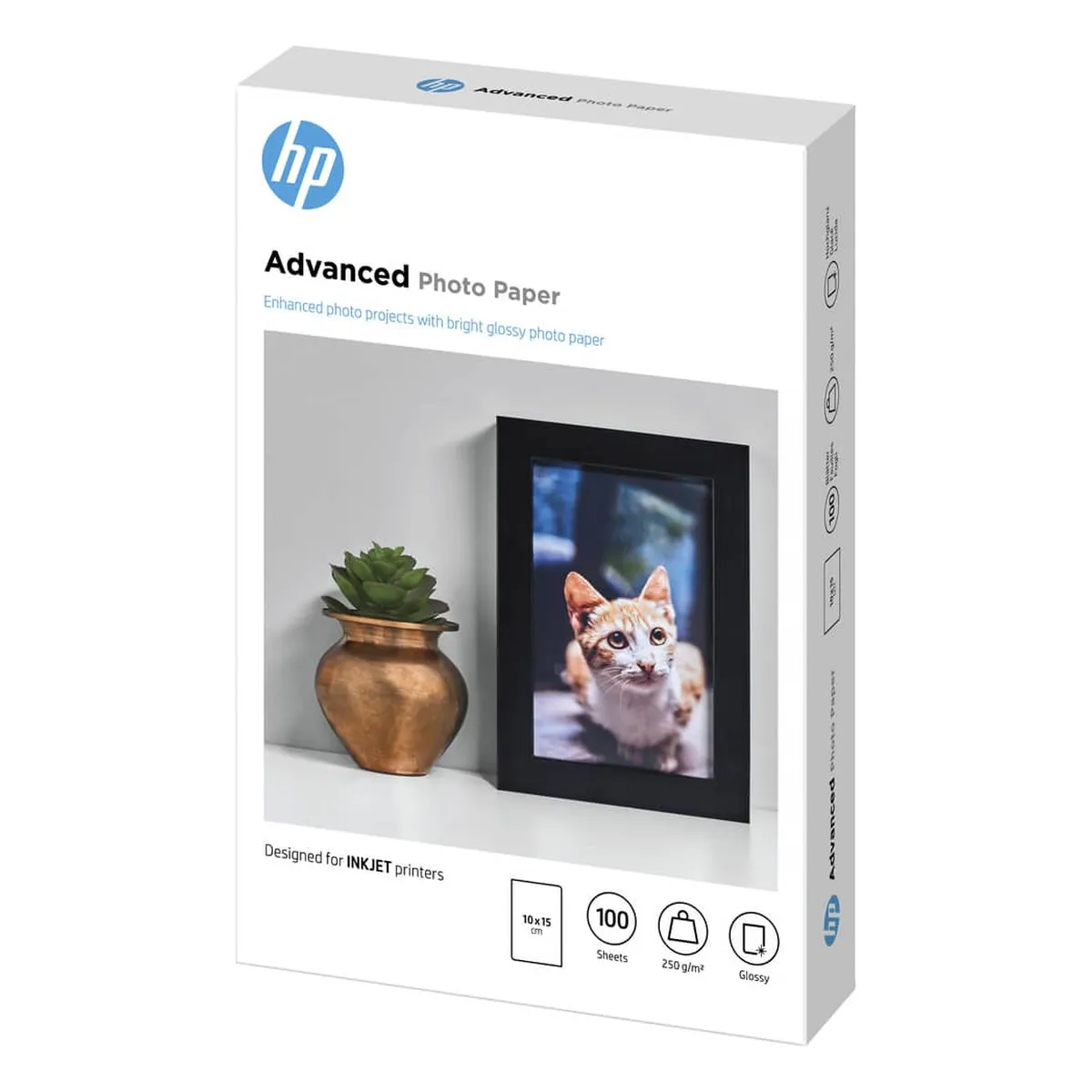 HP Advanced Fotopapier Inkjet - 10x15cm, glänzend, 250 g/qm, 100 Blatt