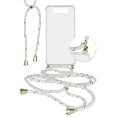 Hybridcover Thea transparent mit Kordel weiß / sw