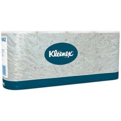 KLEENEX Kleinrollen Toilet Tissue - 2-lagig, geprägt, super-hochweiß, 8 Rollen