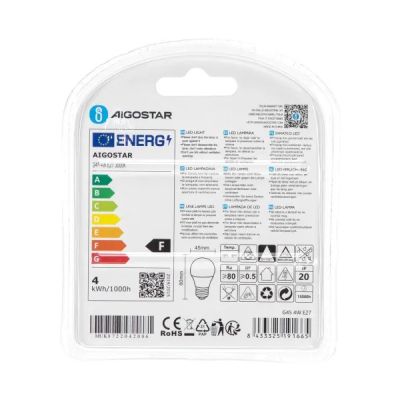 Aigostar LED 'Birne', E27, 4W, 2 Stück