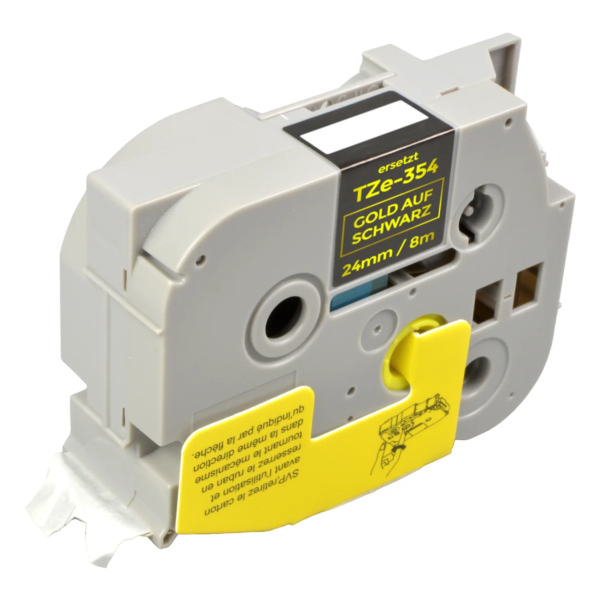 Brother TZE-354 alternatives Beschriftungsband 'gold auf schwarz' 24mm x 8m - Digital Revolution