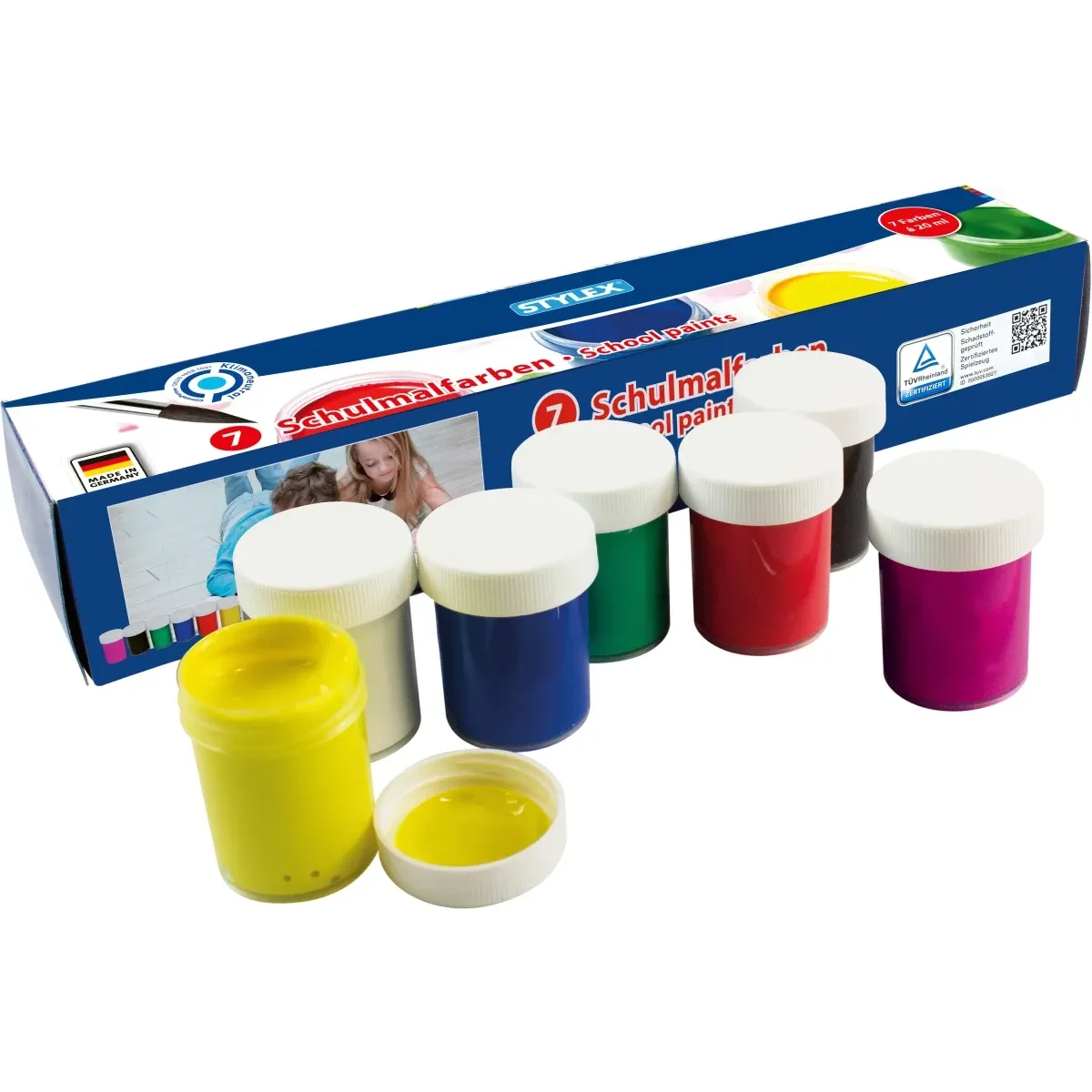Stylex Schulmalfarben, 7 x 20 ml