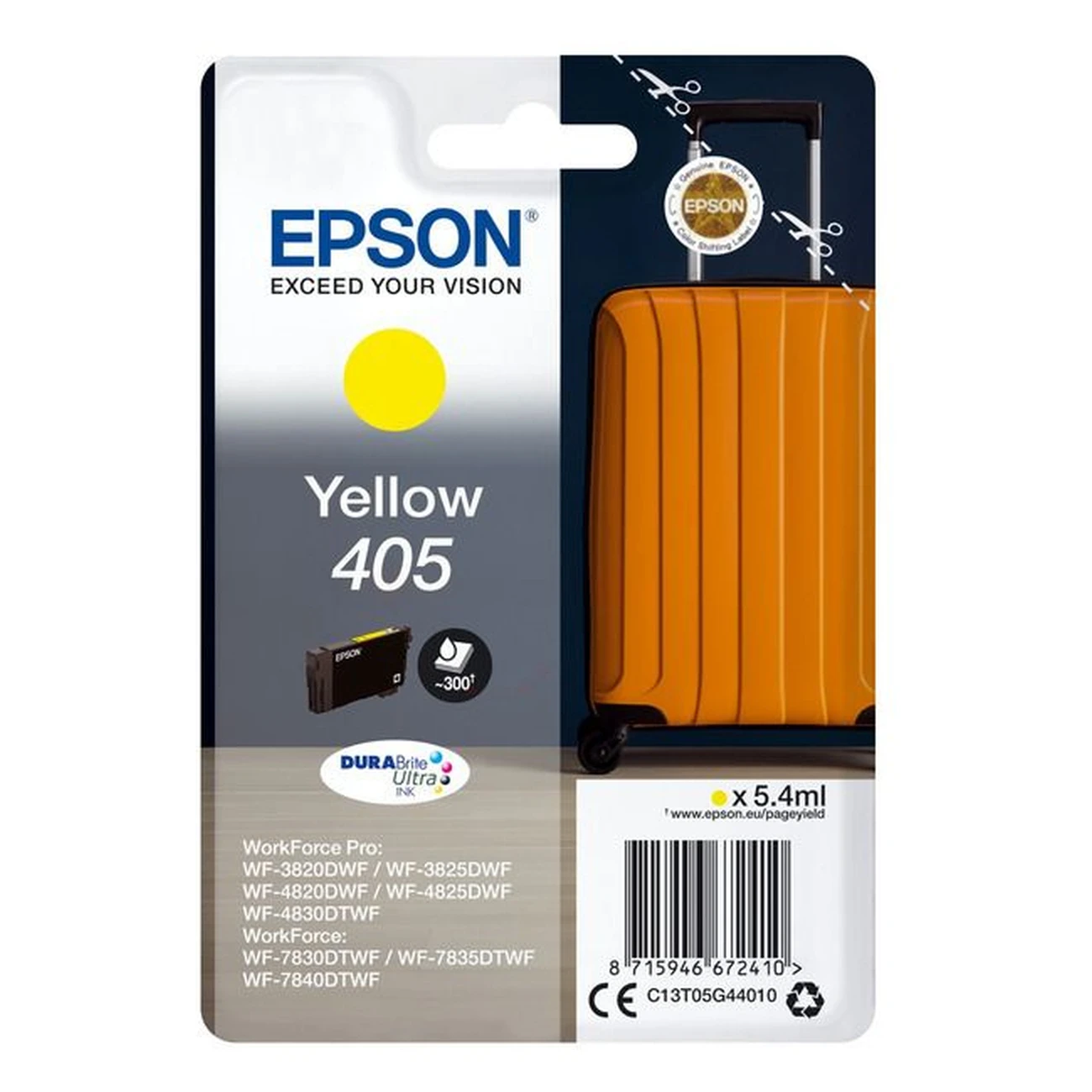 Druckerpatrone Epson 405 gelb 5,4 ml | 300 Seiten (C13T05G44010)